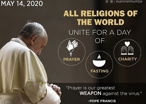 14: Pope Invites All Faiths to Pray an End to Pandemic - Indian Catholic Matters
