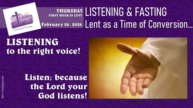 09. Thursday First Week Lent A - Indian Catholic Matters